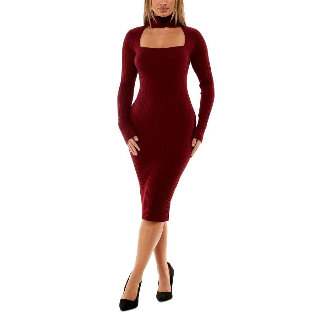 Almost Famous Juniors' Long Sleeve Cutout Bodycon Dress Size XL